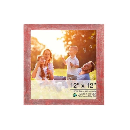 Palacedesigns 20 x 24 in. Rustic Farmhouse Red Wood Picture Frame PA3659425